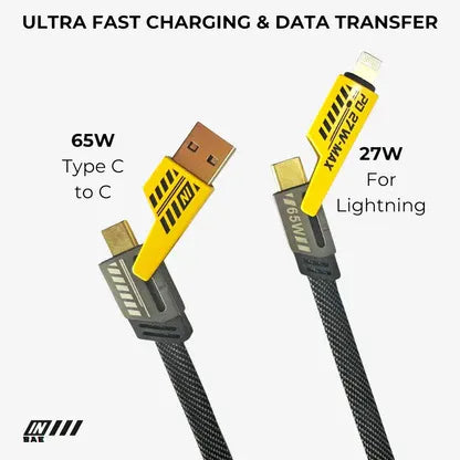 4-in-1 Ultra-Fast Charging Cable - 65W