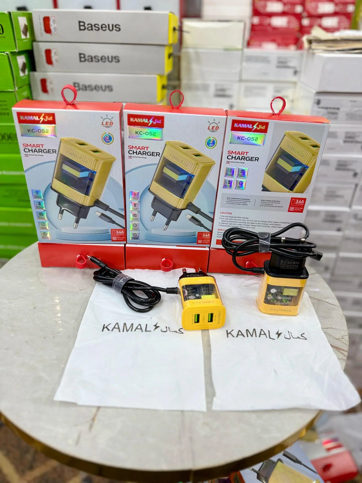 Kamal Plus KC-052 Smart Charger – Dual USB, 3.4A Fast Charging & LED Display