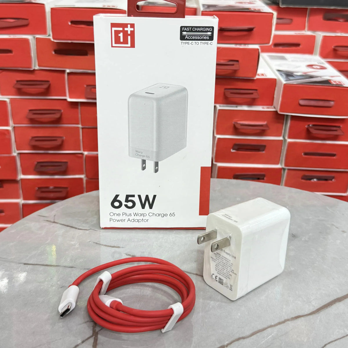 Original OnePlus Warp Charge 65W Adapter + Type-C Cable (WC065A21GB)