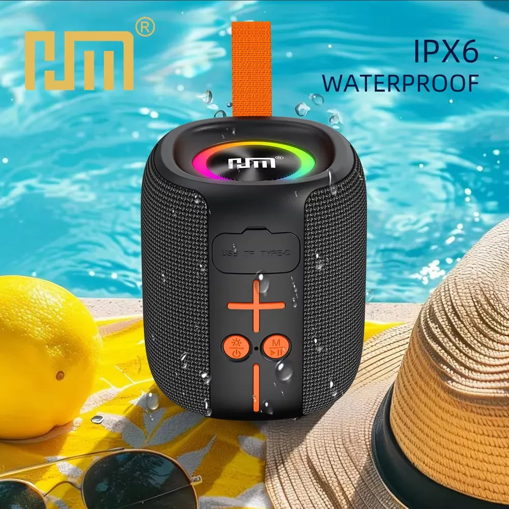 HM-865 Portable Bluetooth 5.4 Speaker – 8W RGB & IPX6