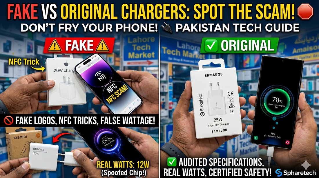 Fake vs. Original Chargers in Pakistan: Exposing TikTok Scams &amp; Fake Watts