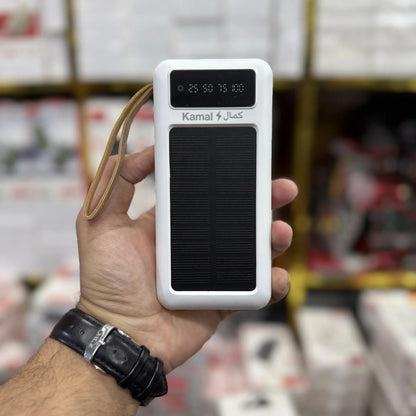 Kamal S303 Solar 50000mAh Power Bank – High-Capacity Portable Charger with Built-in Cables
