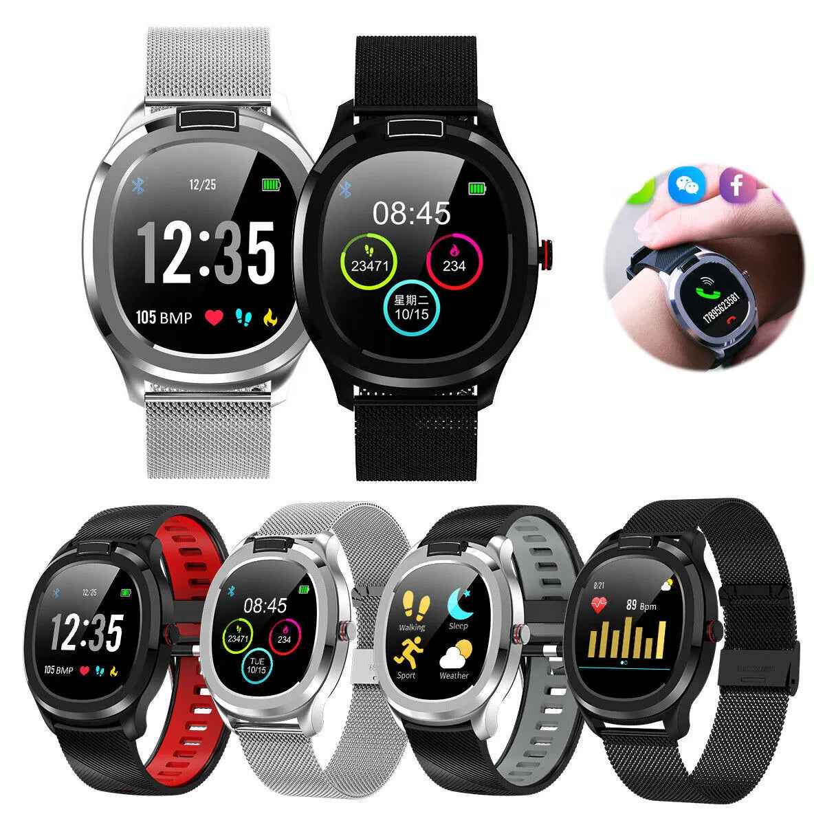 Microwear T01 Smartwatch – Waterproof, Sleek, and Multifunctional