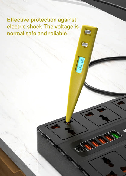 Ultra High-Speed Power Socket with USB Ports & Surge Protection - 3000W