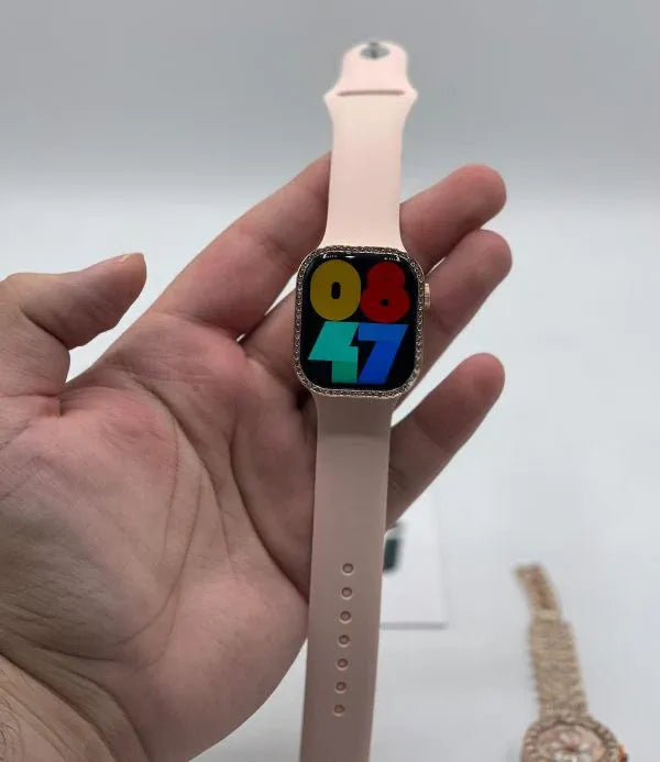 MiNi ZW10 DO – 2-in-1 Diamond Series Smartwatch & Luxury Analog Watch for Women