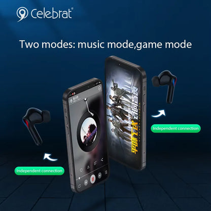 Celebrat TWS-W13 60ms Low Delay Wireless Gaming Earbuds