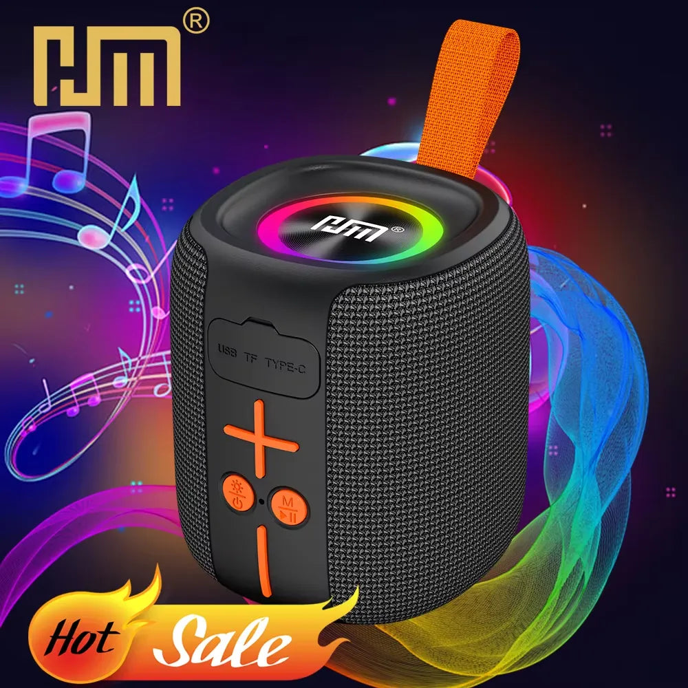 HM-865 Portable Bluetooth 5.4 Speaker – 8W RGB & IPX6
