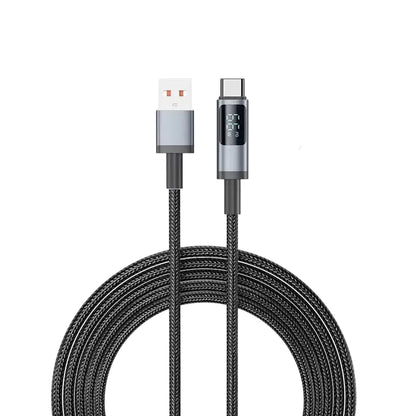 KAMAL 100W / 66W Digital Display Fast Charging Type-C Cable | Nylon Braided