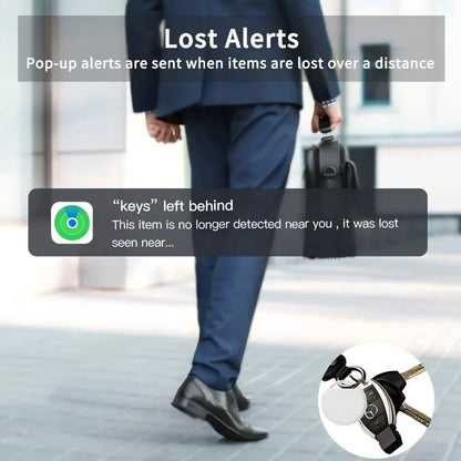 Smart Tag Bluetooth Anti-Loss Tracker for Apple Find My – 100dB Loud Beeper, Global GPS Map Navigation & 1-Year Replaceable Battery (iOS Only)