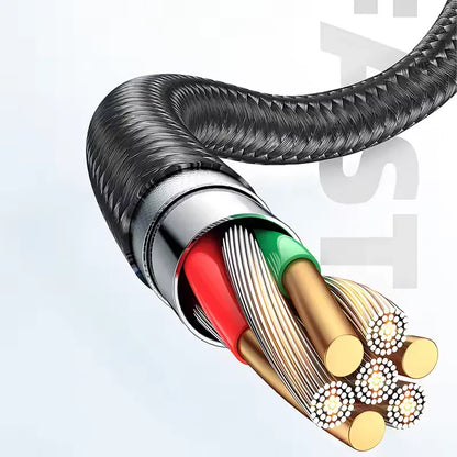 KAMAL 100W / 66W Digital Display Fast Charging Type-C Cable | Nylon Braided
