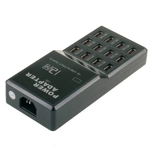 12-Port USB Fast Charger Hub – 3.5A High-Speed Charging with LED Display