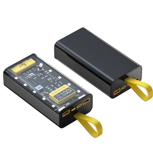 Transparent 20000mAh Power Bank - PD 66W Super Fast Charge with LED Digital Display