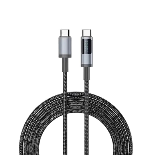 KAMAL 100W / 66W Digital Display Fast Charging Type-C Cable | Nylon Braided
