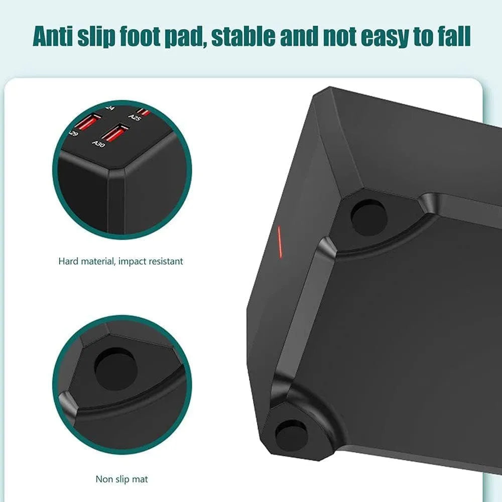 30-Port USB Smart Charging Station – Auto Cooling, LED Indicator & Fast Charging