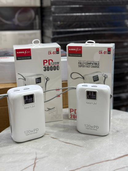 Kamal 120W PD 30000mAh Super Fast Charging Power Bank | SPHARE TECH