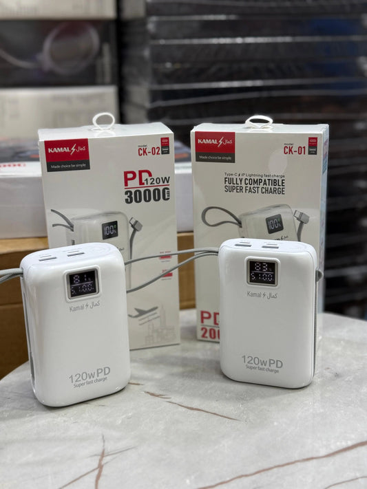 Kamal 120W PD 30000mAh Super Fast Charging Power Bank | SPHARE TECH